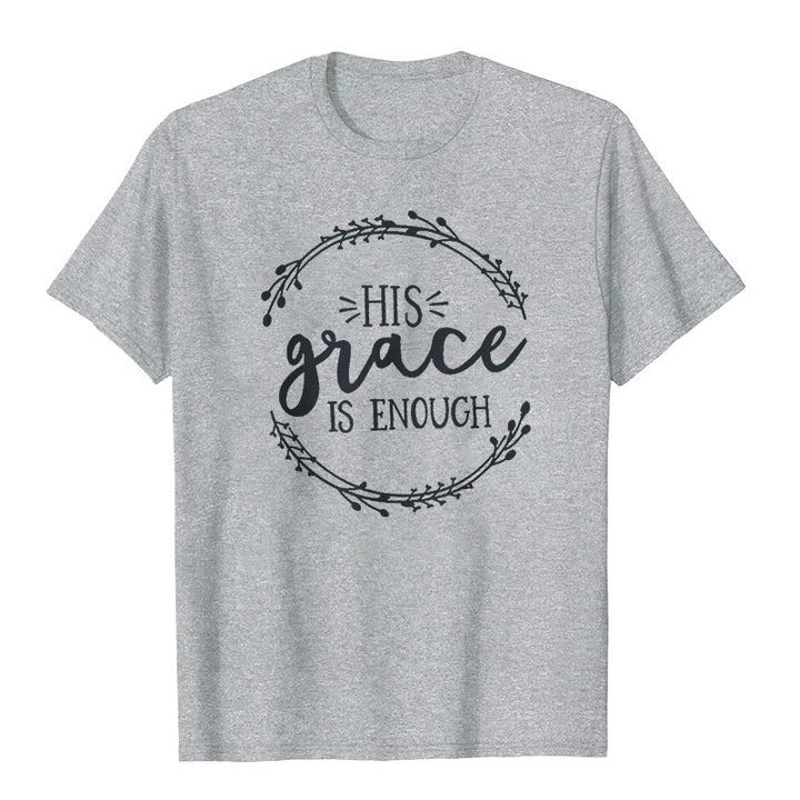 Christianartworkshop "HIS grace IS ENOUGH" T-shirt - Grey - 2XL - image 9