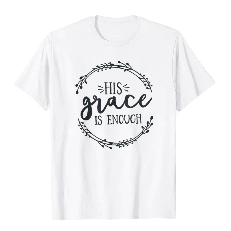 Christianartworkshop "HIS grace IS ENOUGH" T-shirt - White - 2XL - image 1