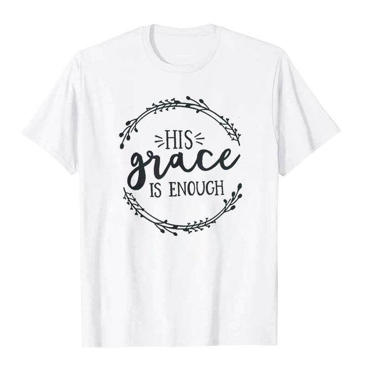 Christianartworkshop "HIS grace IS ENOUGH" T-shirt - White - 2XL - image 1