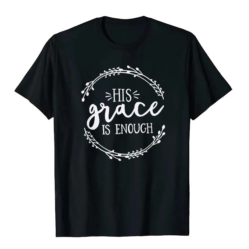 Christianartworkshop "HIS grace IS ENOUGH" T-shirt - Black - 2XL - image 2