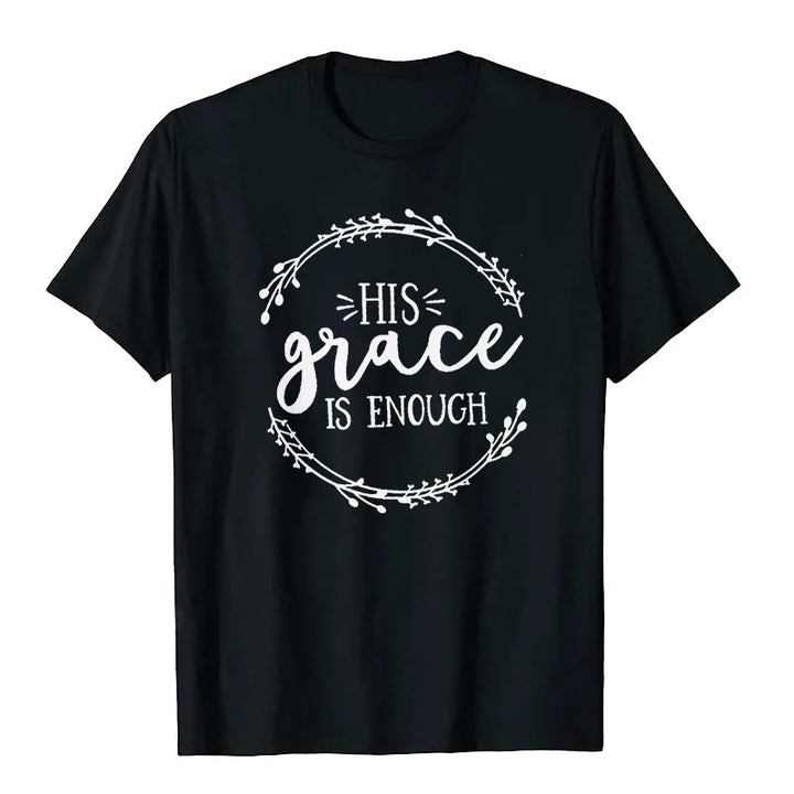 Christianartworkshop "HIS grace IS ENOUGH" T-shirt - Black - 2XL - image 2