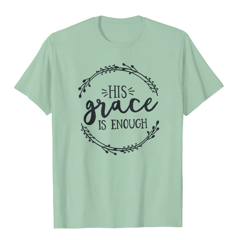 Christianartworkshop "HIS grace IS ENOUGH" T-shirt - Light Green - 2XL - image 6