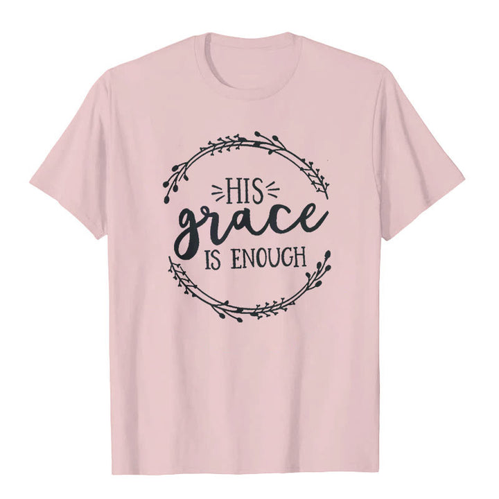 Christianartworkshop "HIS grace IS ENOUGH" T-shirt - Pink - 2XL - image 5