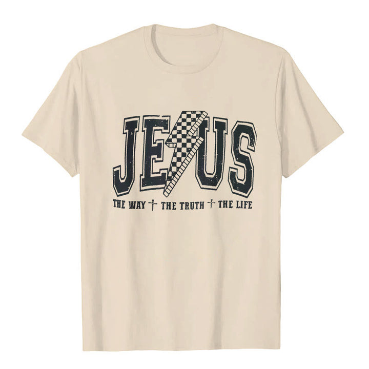 Christianartworkshop "JESUS THE WAY + THE TRUTH + THE LIFE" T-shirt - Beige - 2XL - image 3