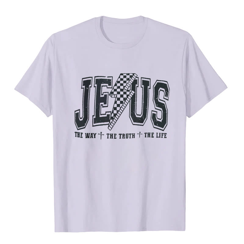 Christianartworkshop "JESUS THE WAY + THE TRUTH + THE LIFE" T-shirt - Purple - 2XL - image 8