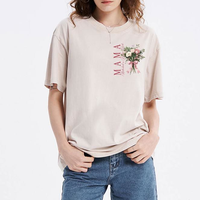 Christianartworkshop "MAMA" Flower Washed T-Shirt - image 2