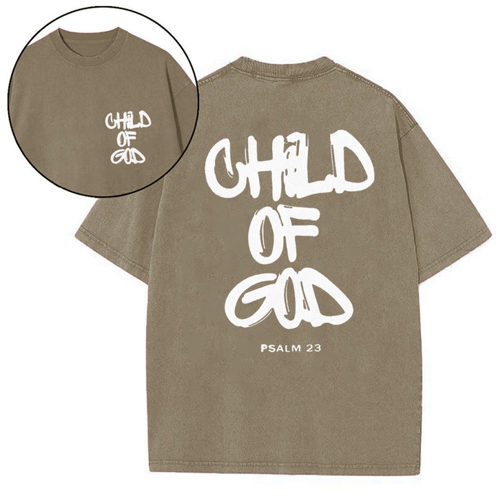 Christianartworkshop "CHILD OF GOD" Washed T-Shirt - Khaki - 5XL - image 19