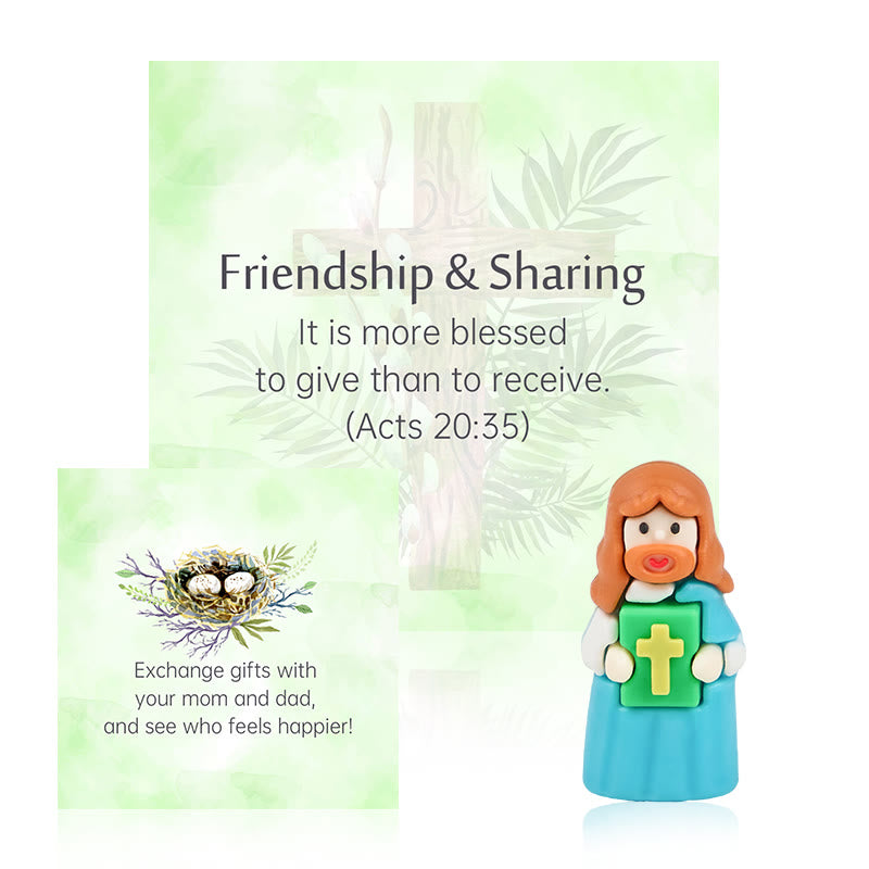 Christianartworkshop 5/10/20/30pcs Bible Verse Cards with Mini Jesus Figurines & Interactive Questions: Inspire and Educate - image 5