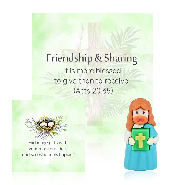 Christianartworkshop 5/10/20/30pcs Bible Verse Cards with Mini Jesus Figurines & Interactive Questions: Inspire and Educate - image 5