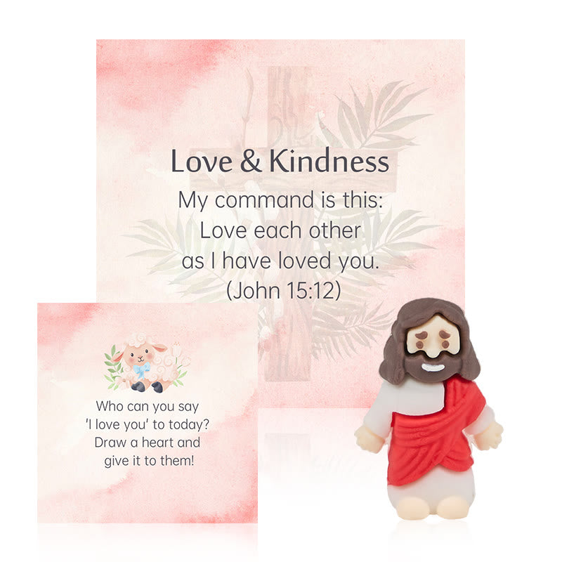 Christianartworkshop 5/10/20/30pcs Bible Verse Cards with Mini Jesus Figurines & Interactive Questions: Inspire and Educate - image 2