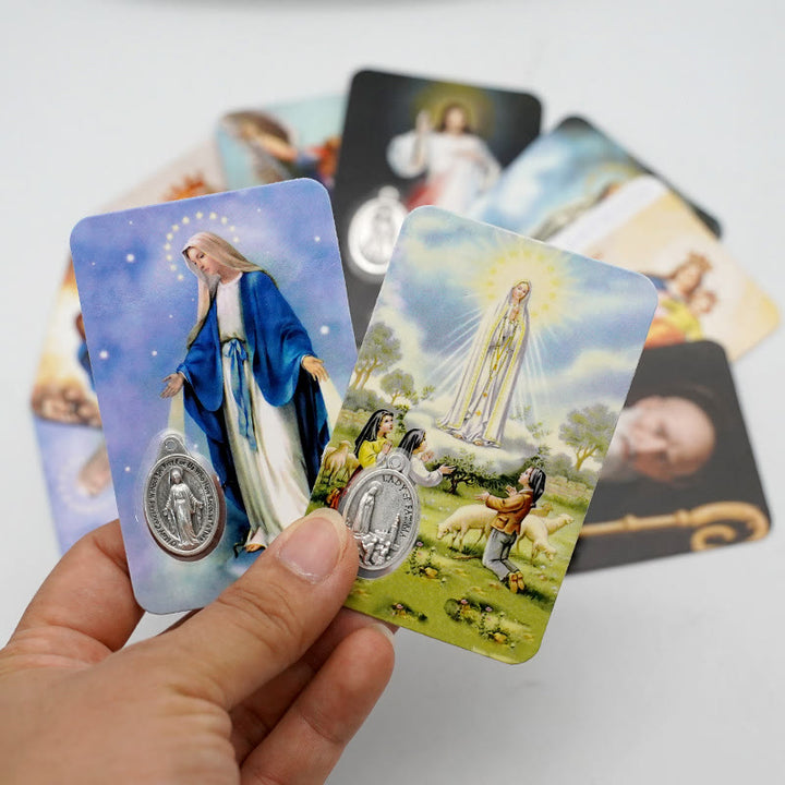 Christianartworkshop Our Lady & Jesus & Angels Paper Card: A Symbol of Holy Spirit and Power - image 1