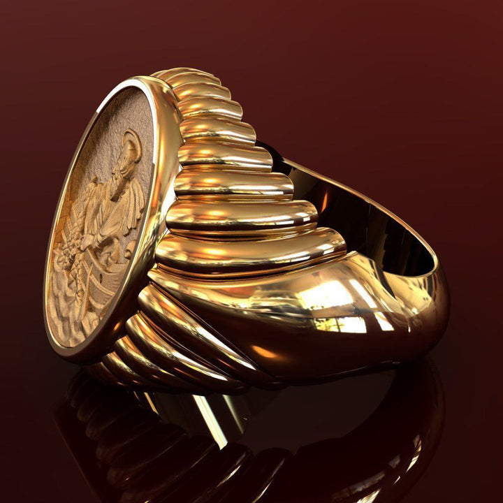 Christianartworkshop Fisherman Apostle's Legacy Ring: A Symbol of Faith and Devotion - image 3
