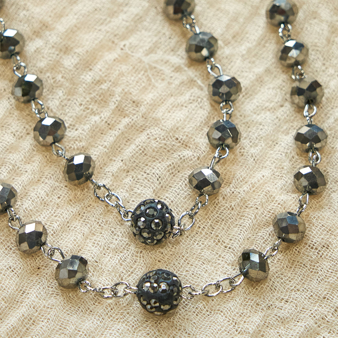 Christianartworkshop Colorful Shiny Black Crystal Radiant Faith Rosary: A Spiritual and Aesthetic Delight - image 5