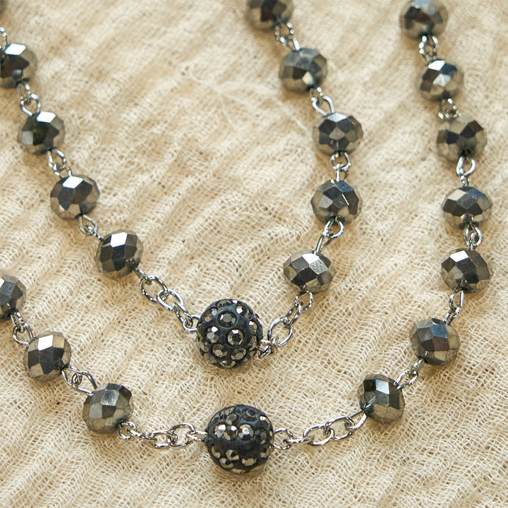 Christianartworkshop Colorful Shiny Black Crystal Radiant Faith Rosary: A Spiritual and Aesthetic Delight - image 5
