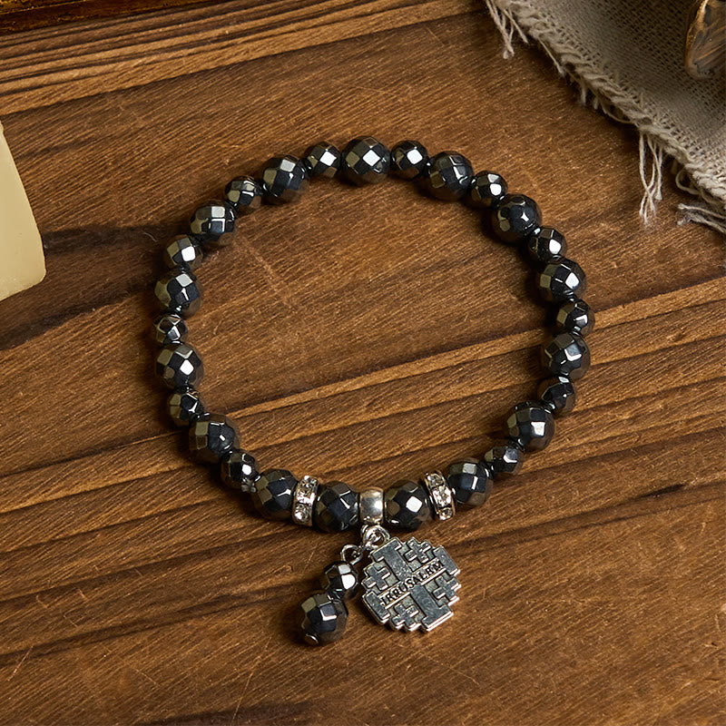 Christianartworkshop Shiny Black Gallstone Jerusalem - Inspired Bracelet: A Symbol of Faith - image 4