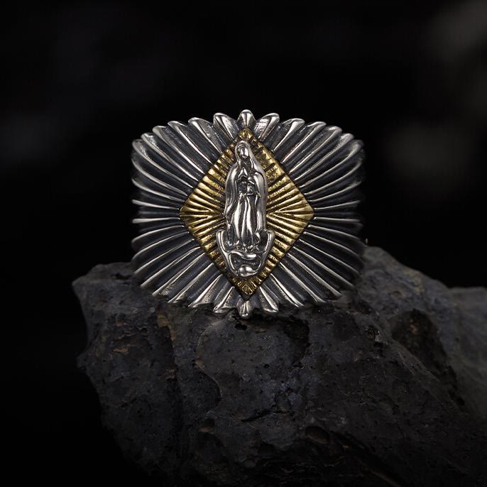 Christianartworkshop 925 Sterling Silver Our Lady Classic & Vintage Ring - In Devotion, Find Limitless Hope - Our Lady - image 1