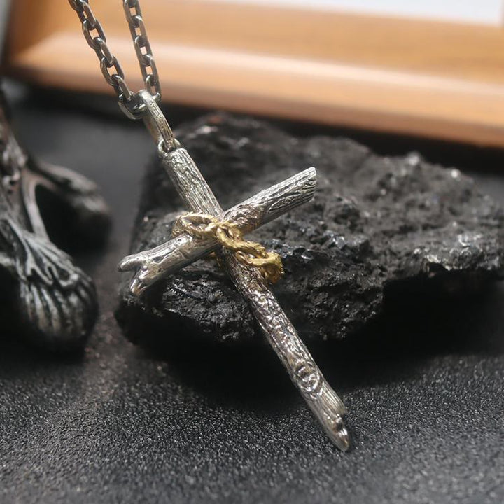 Christianartworkshop 925 Sterling Silver Cross of Thorns Necklace: A Symbol of Faith - image 2