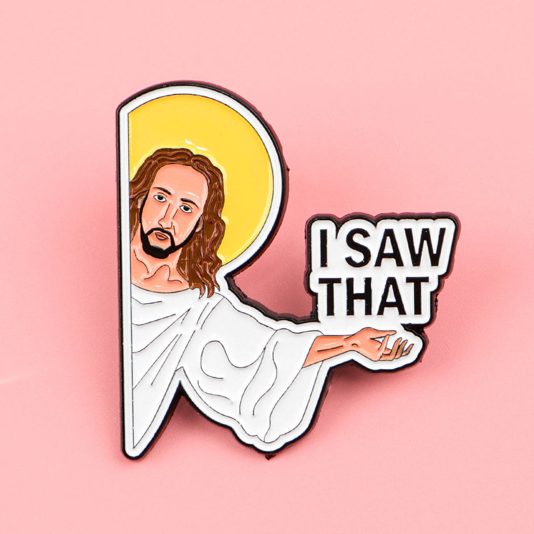 Christianartworkshop 3styles Jesus Quote Cartoon Metal Brooches: A Blend of Faith and Whimsy - Style2 - image 1