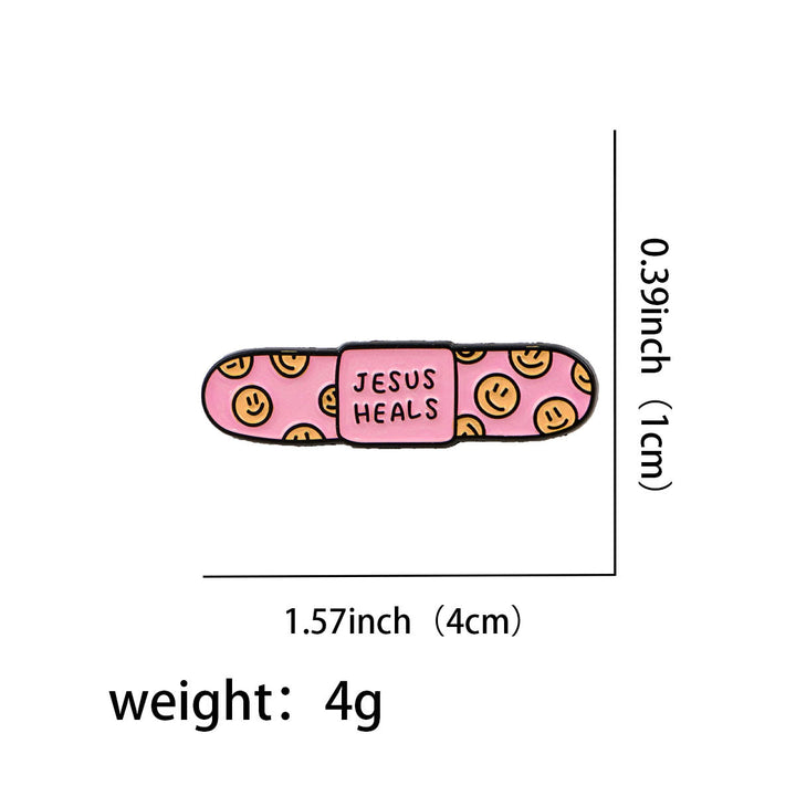 Christianartworkshop 3styles Jesus Quote Cartoon Metal Brooches: A Blend of Faith and Whimsy - image 5