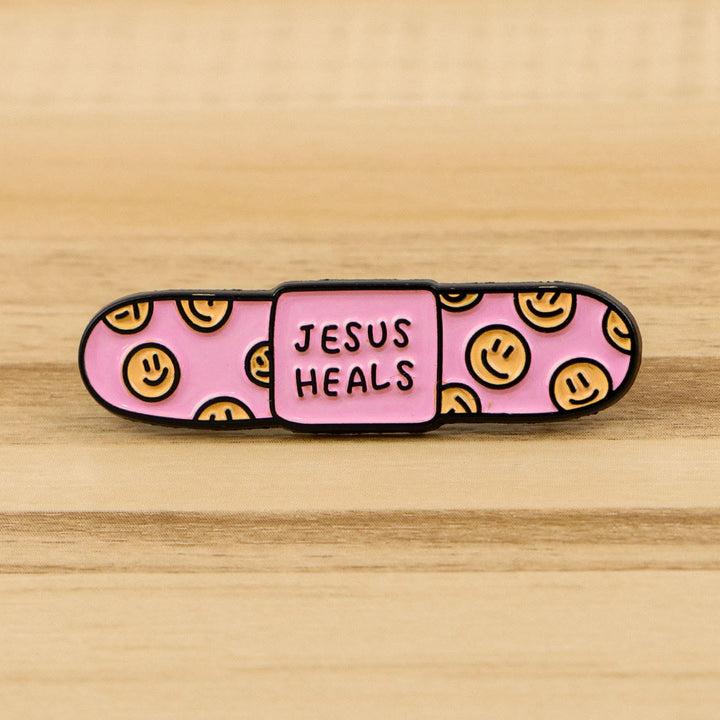 Christianartworkshop 3styles Jesus Quote Cartoon Metal Brooches: A Blend of Faith and Whimsy - Style1 - image 1