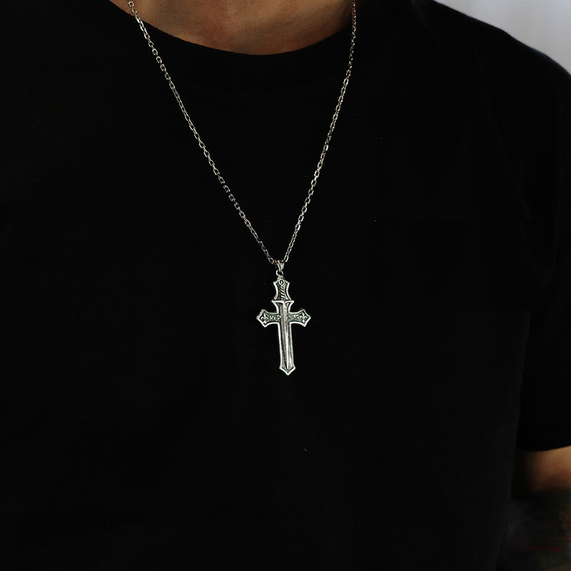 Christianartworkshop 925 Sterling Silver Vintage & Classic Crucifix Life's Victory Necklace: Emblem of Divine Triumph - image 2