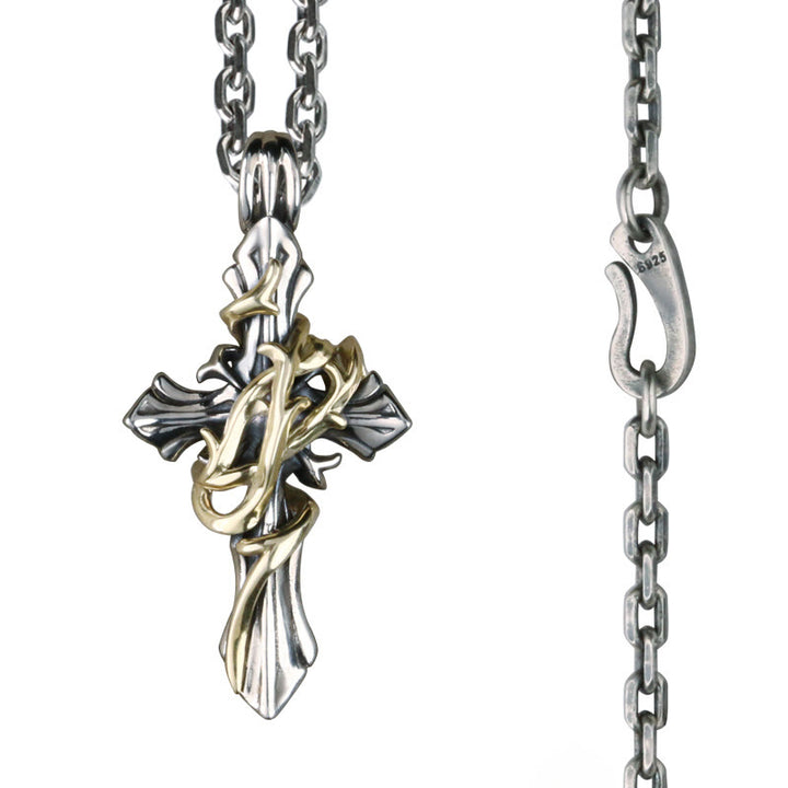 Christianartworkshop 925 Sterling Silver 2styles Vine Crucifix Necklace: Unleashing Your Dark Personality - image 5
