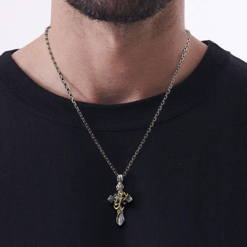Christianartworkshop 925 Sterling Silver 2styles Vine Crucifix Necklace: Unleashing Your Dark Personality - image 4