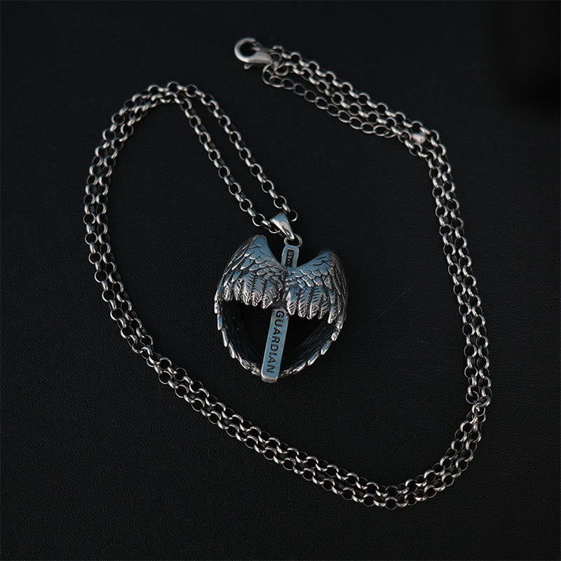 Christianartworkshop 925 Sterling Silver Angel Wings Cross Necklace: Embodying Faith and Celestial Grace - image 5