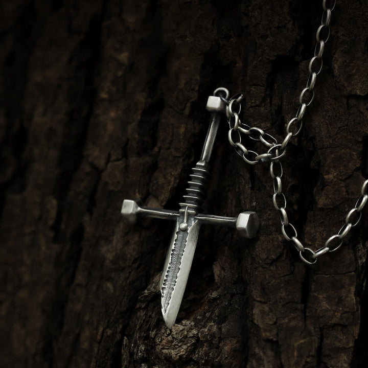 Christianartworkshop 999 Sterling Silver Broken Sword Cross Necklace: A Bold Statement of Resilience and Style - image 4