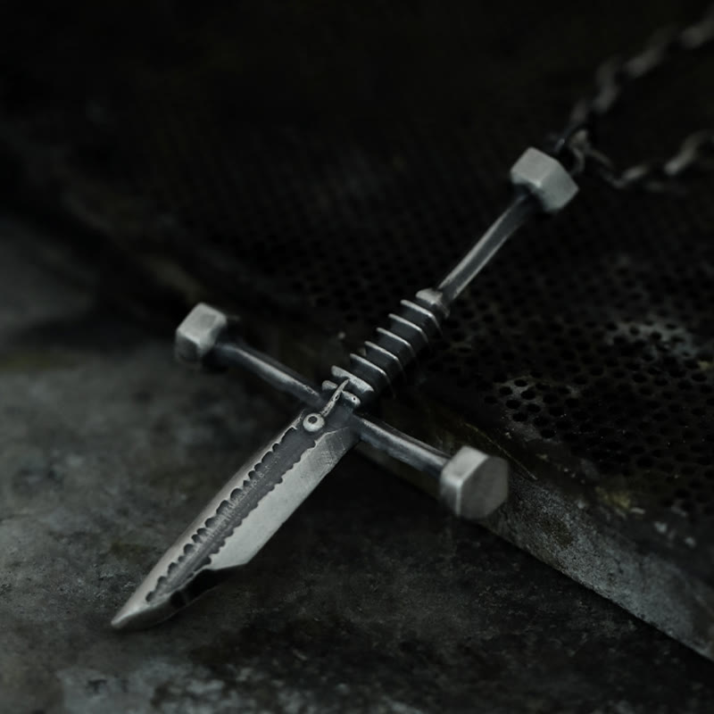 Christianartworkshop 999 Sterling Silver Broken Sword Cross Necklace: A Bold Statement of Resilience and Style - image 3