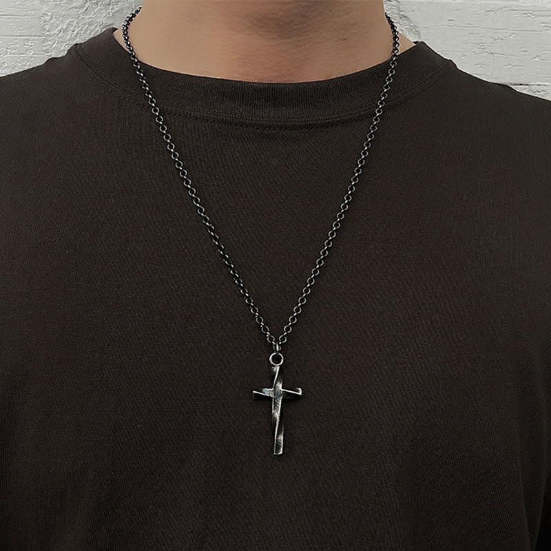 Christianartworkshop 999 Sterling Silver Cross Necklace: A Touch of Elegant Edge - image 1