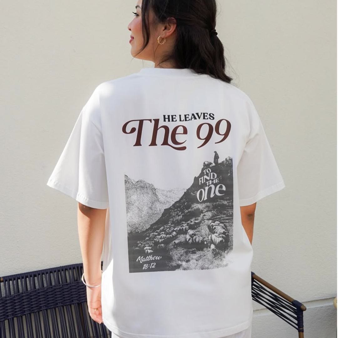 Christianartworkshop He Leaves the 99 to Find the One T-shirt - image 6