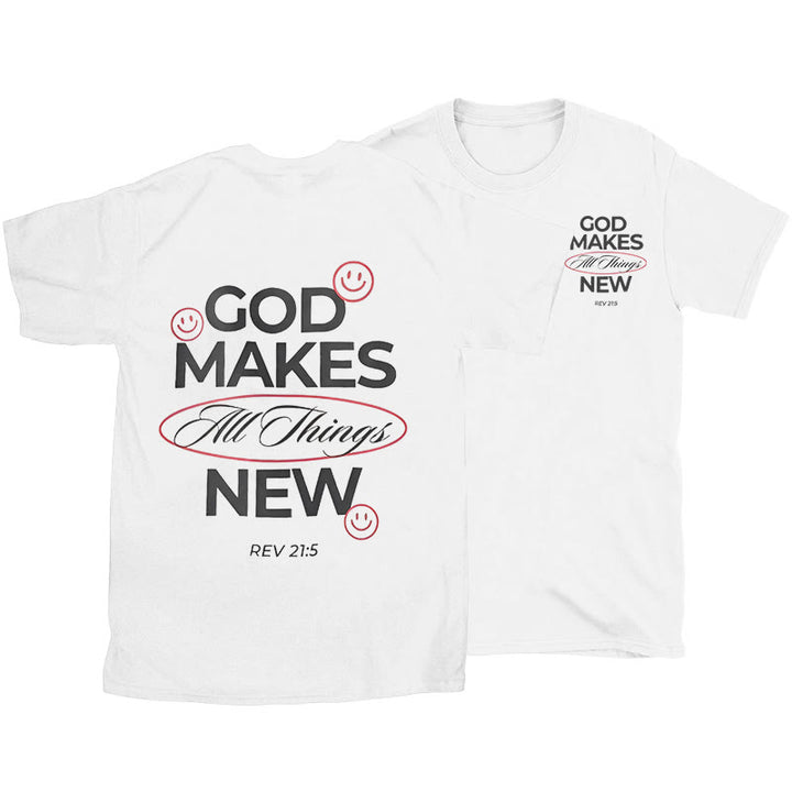 Christianartworkshop God Makes All Things New T-shirt - White - 2XL - image 1