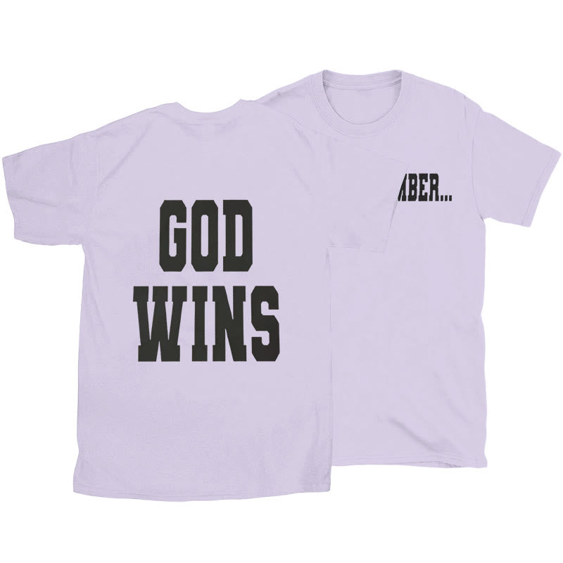 Christianartworkshop God Wins T-shirt - Purple - 2XL - image 16
