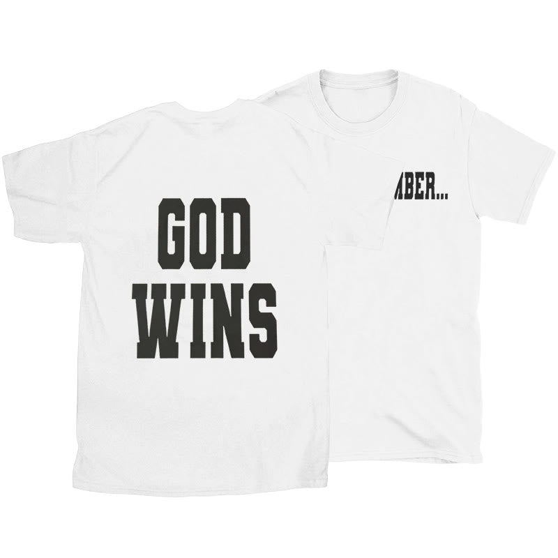 Christianartworkshop God Wins T-shirt - White - 2XL - image 1