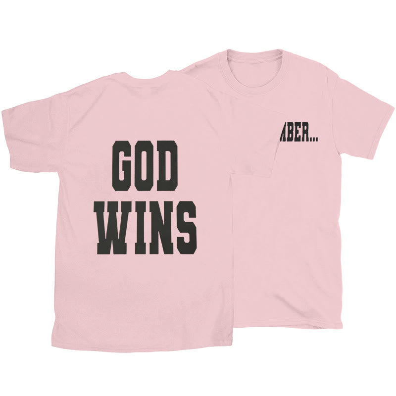 Christianartworkshop God Wins T-shirt - Pink - 2XL - image 13