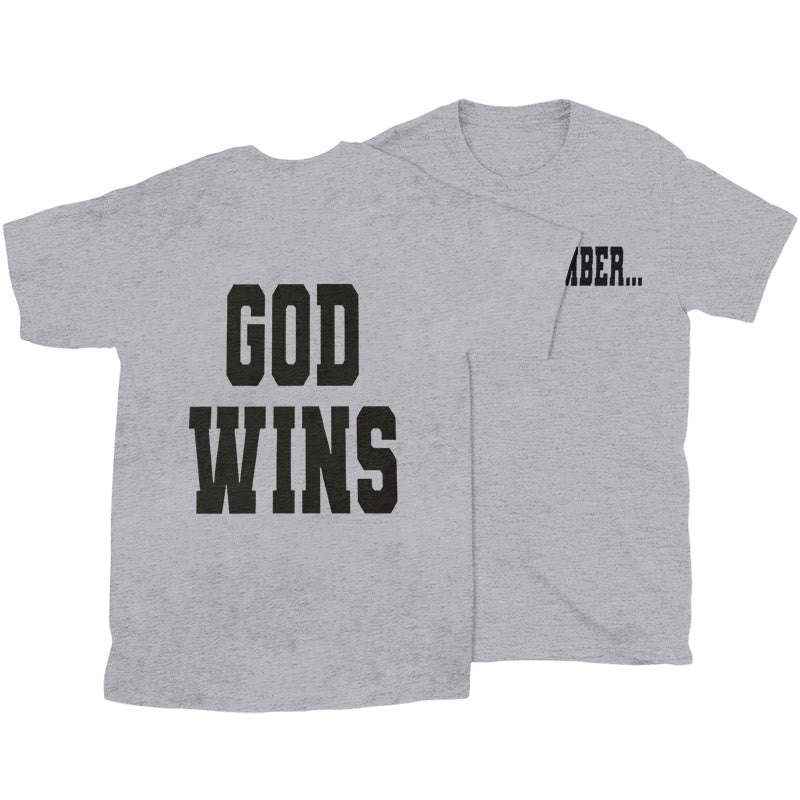 Christianartworkshop God Wins T-shirt - Grey - 2XL - image 25