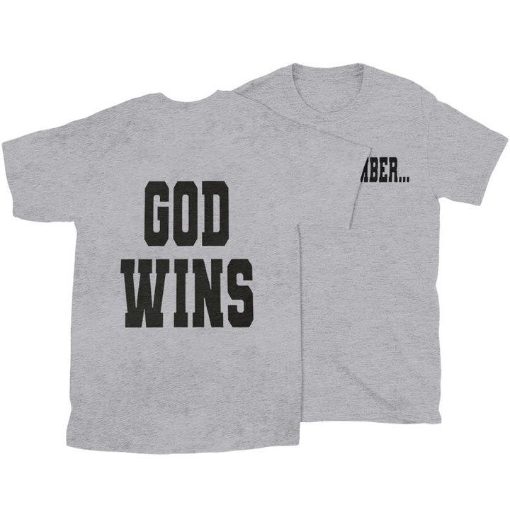 Christianartworkshop God Wins T-shirt - Grey - 2XL - image 25