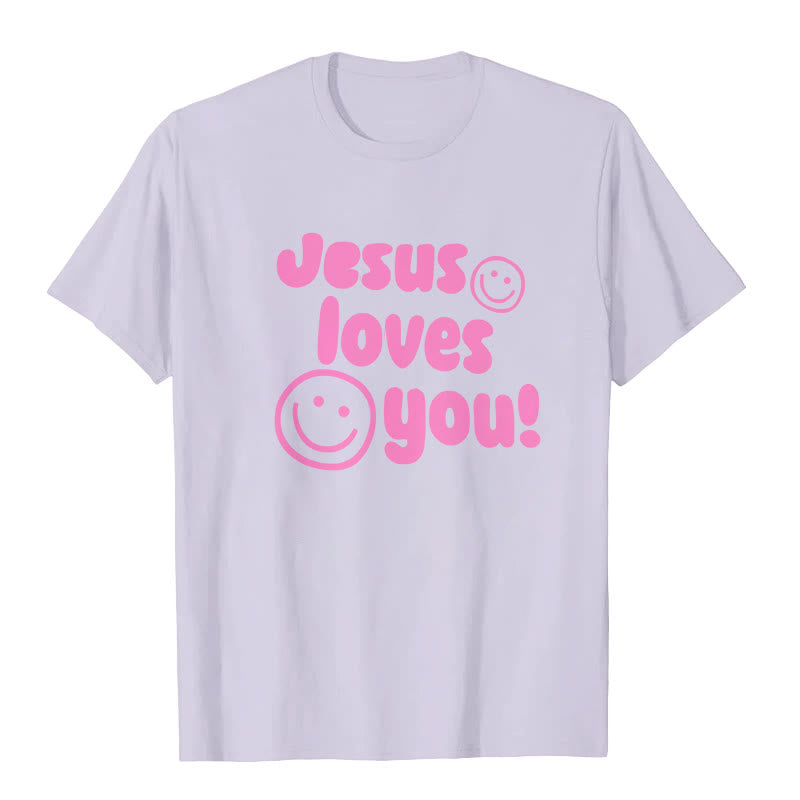 Christianartworkshop Jesus Loves You T-shirt - Purple - 2XL - image 6