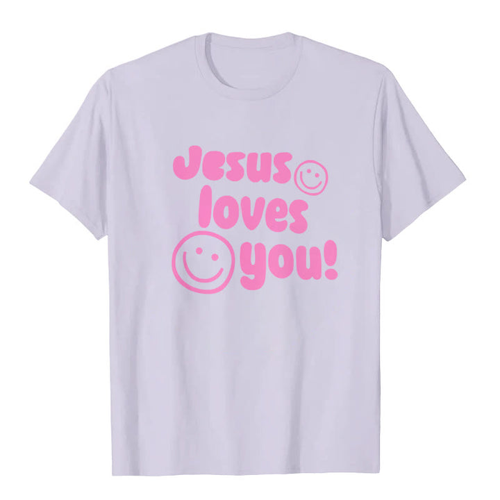Christianartworkshop Jesus Loves You T-shirt - Purple - 2XL - image 6