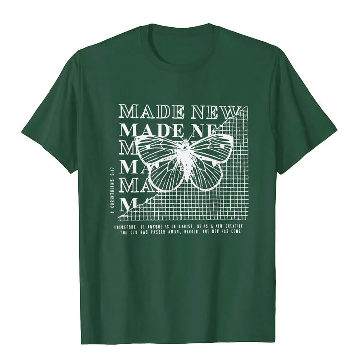 Christianartworkshop Made New T-shirt - Dark Green - 2XL - image 8