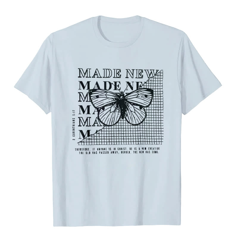 Christianartworkshop Made New T-shirt - Blue - 2XL - image 4