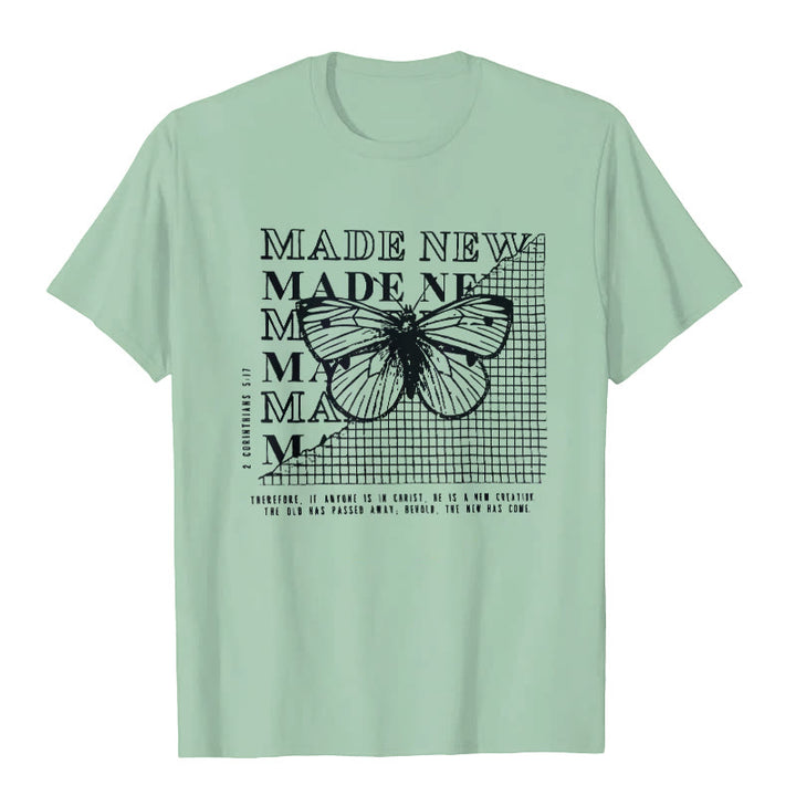 Christianartworkshop Made New T-shirt - Light Green - 2XL - image 7