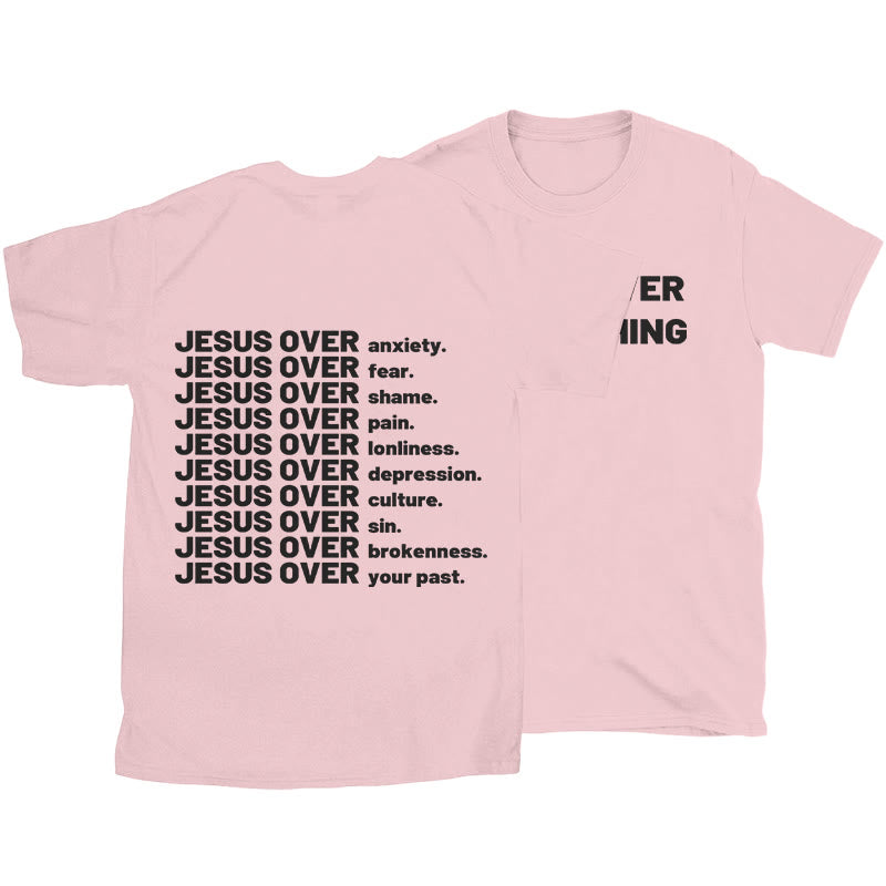 Christianartworkshop Jesus ​​Over T-shirt - Pink - 2XL - image 13