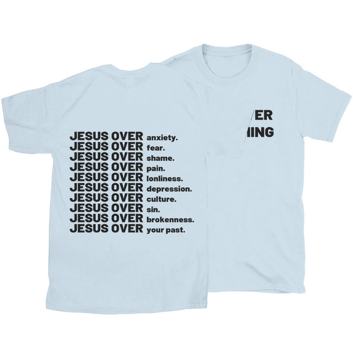 Christianartworkshop Jesus ​​Over T-shirt - Blue - 2XL - image 10