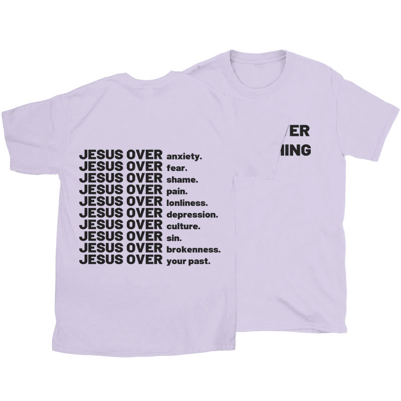 Christianartworkshop Jesus ​​Over T-shirt - Purple - 2XL - image 16