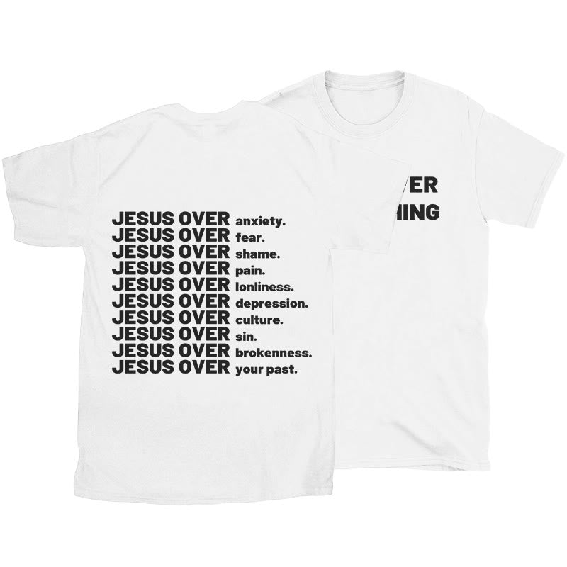 Christianartworkshop Jesus ​​Over T-shirt - White - 2XL - image 1