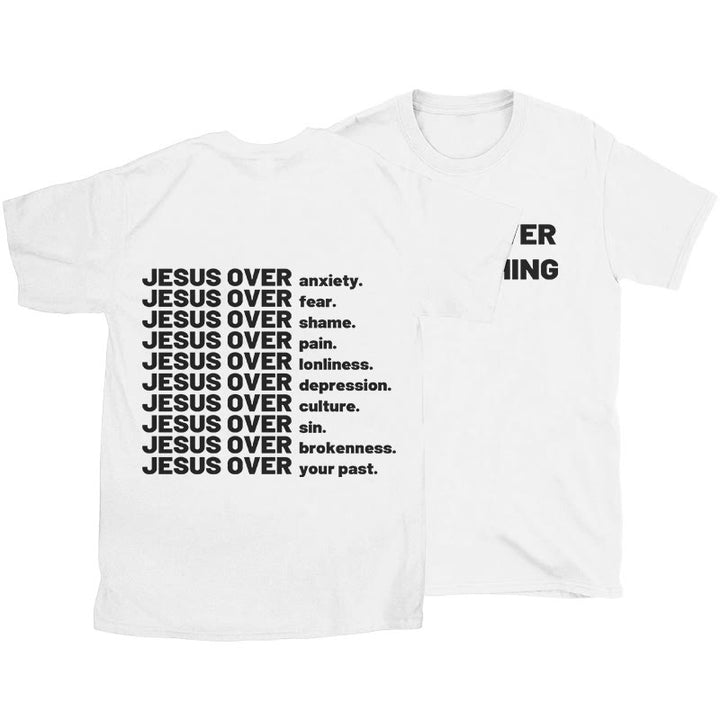 Christianartworkshop Jesus ​​Over T-shirt - White - 2XL - image 1