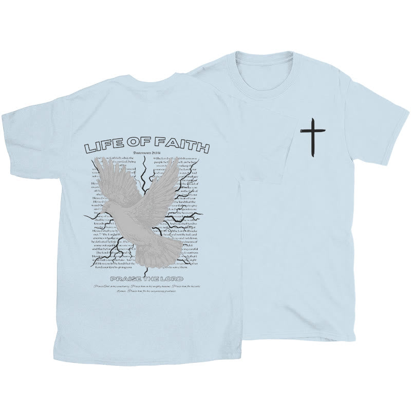 Christianartworkshop Life of Faith T-shirt - Blue - 2XL - image 10