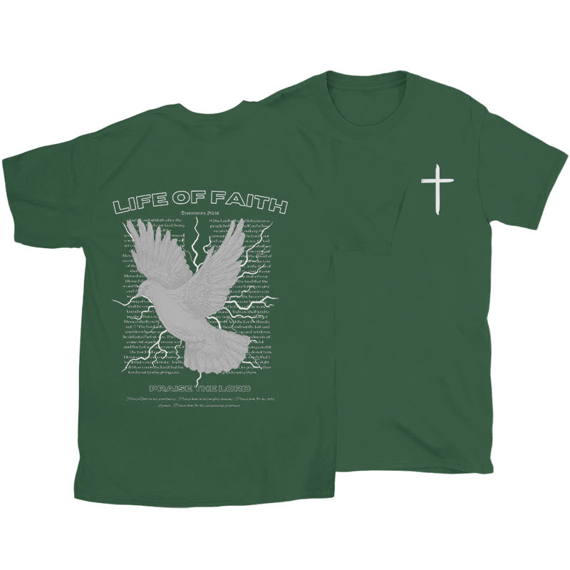 Christianartworkshop Life of Faith T-shirt - Dark Green - 2XL - image 22
